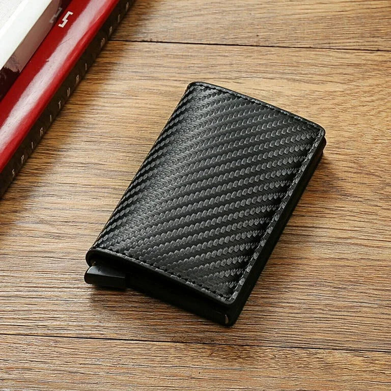 💳 Premium RFID Slim Aluminum Card Holder Wallet | Minimalist Carbon Fiber Wallet