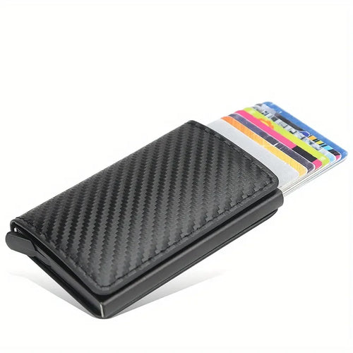 💳 Premium RFID Slim Aluminum Card Holder Wallet | Minimalist Carbon Fiber Wallet