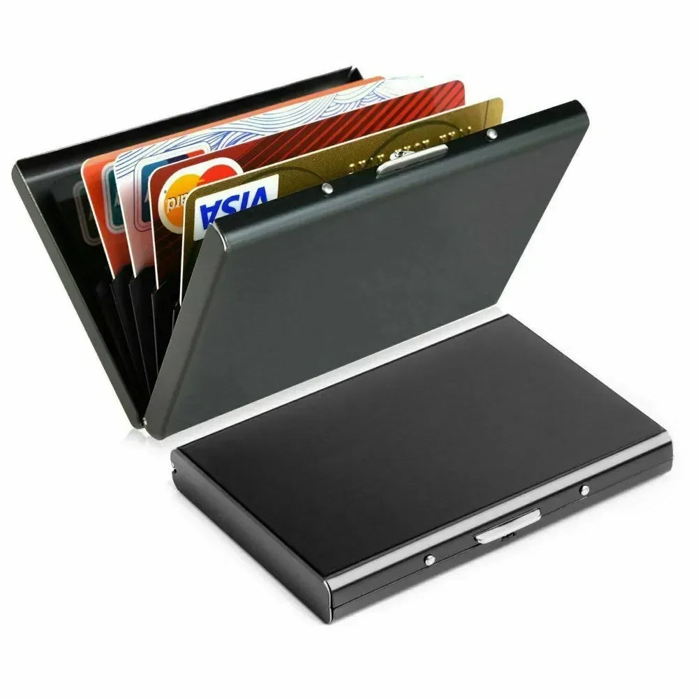 Premium RFID Aluminum Card Holder Wallet – Slim Metal Wallet for Men & Women